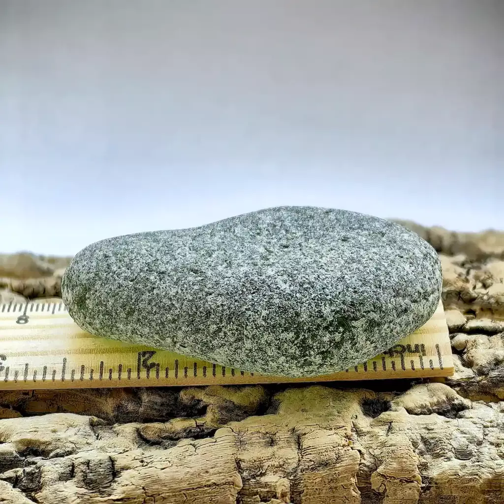Frosty Extra large Olive Beach Glass