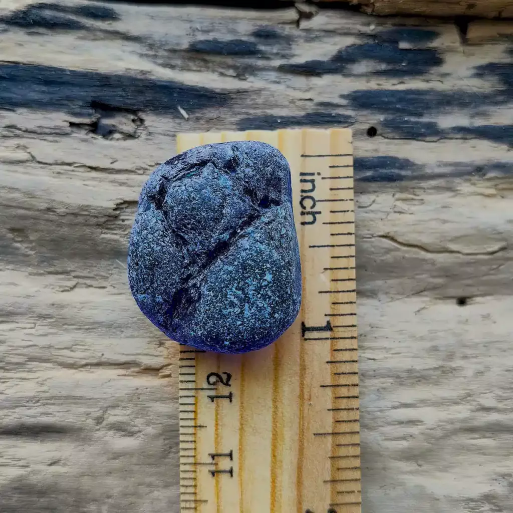 Textured cobalt blue sea glass - Japan Sea glass