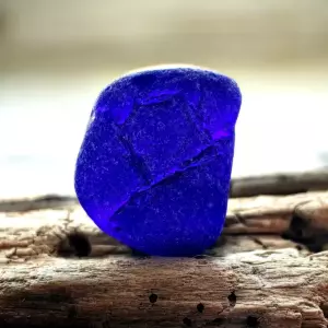 Textured cobalt blue sea glass - Japan Sea glass