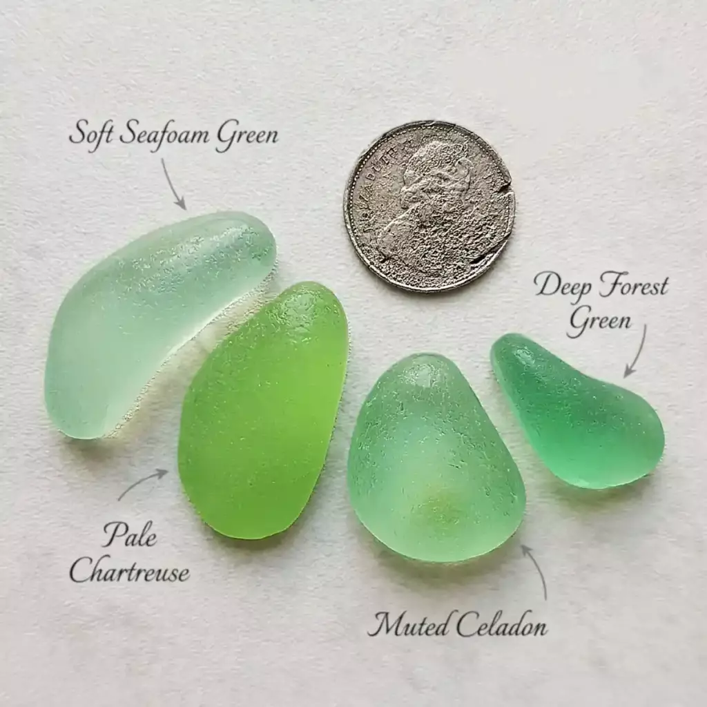 Exotic Green Sea Glass Gems - Japan Sea glass