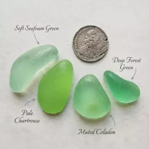 Exotic Green Sea Glass Gems - Japan Sea glass