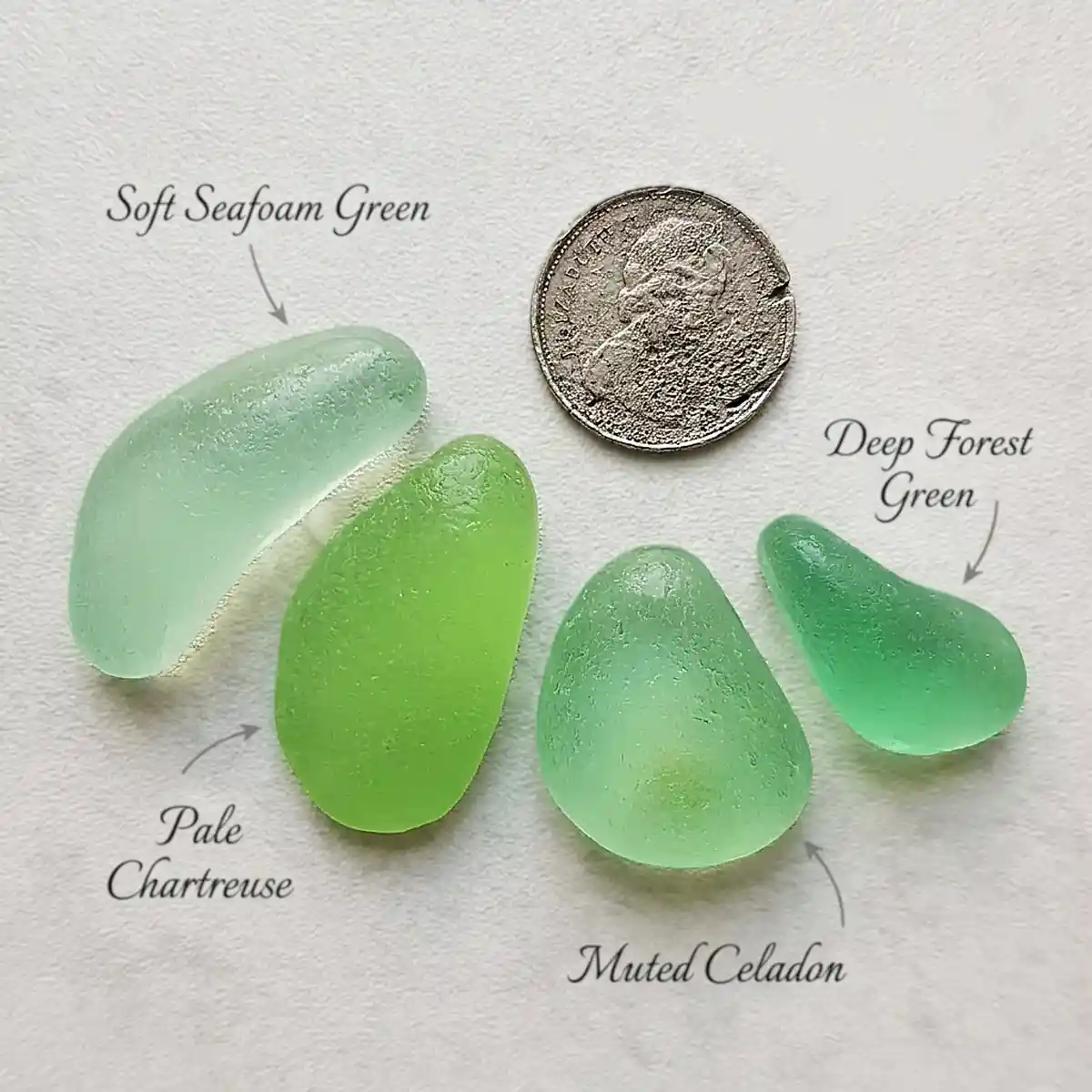 Exotic Green Sea Glass Gems - Japan Sea glass