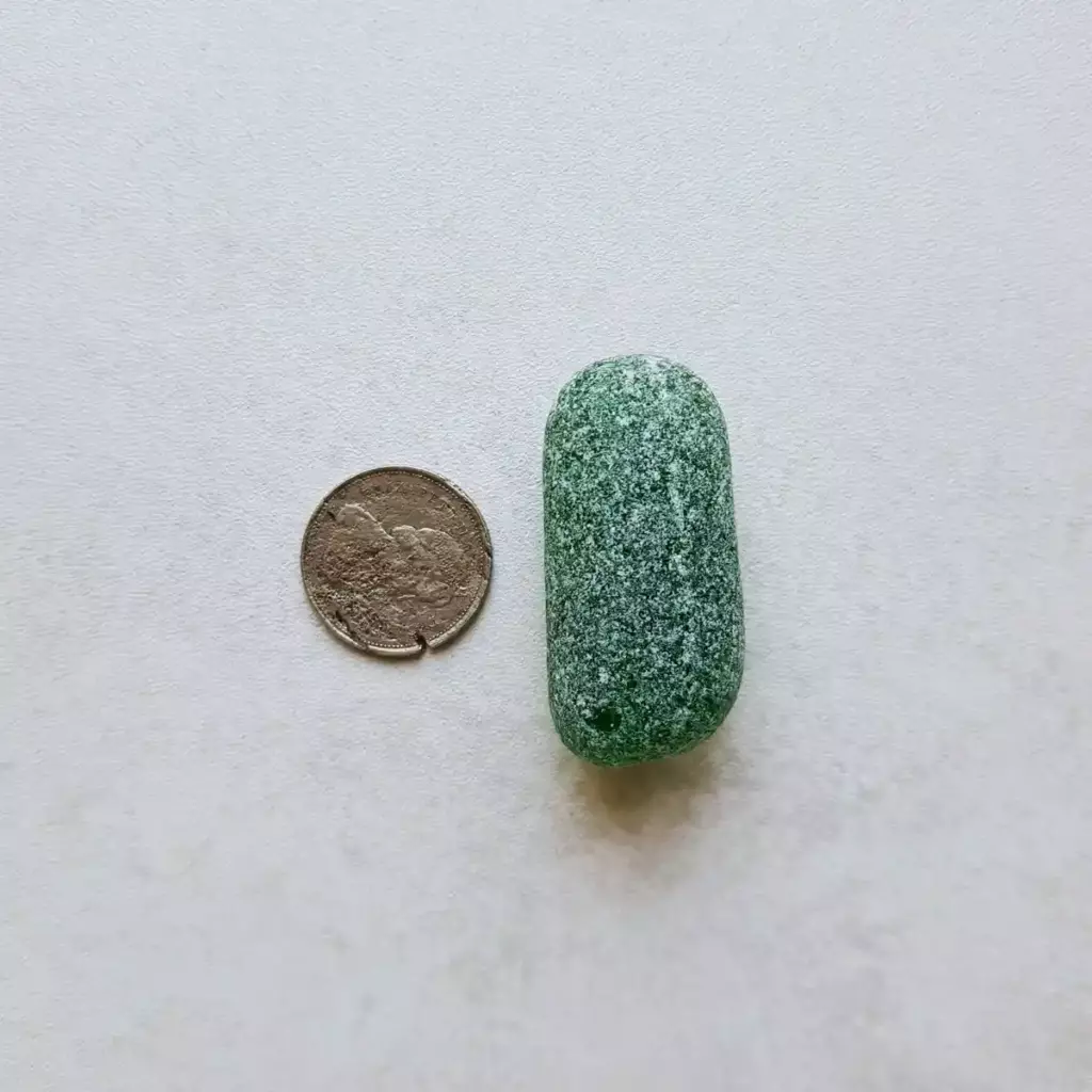 Gorgeous Large Deep Green Sea Glass -Japan Sea glass