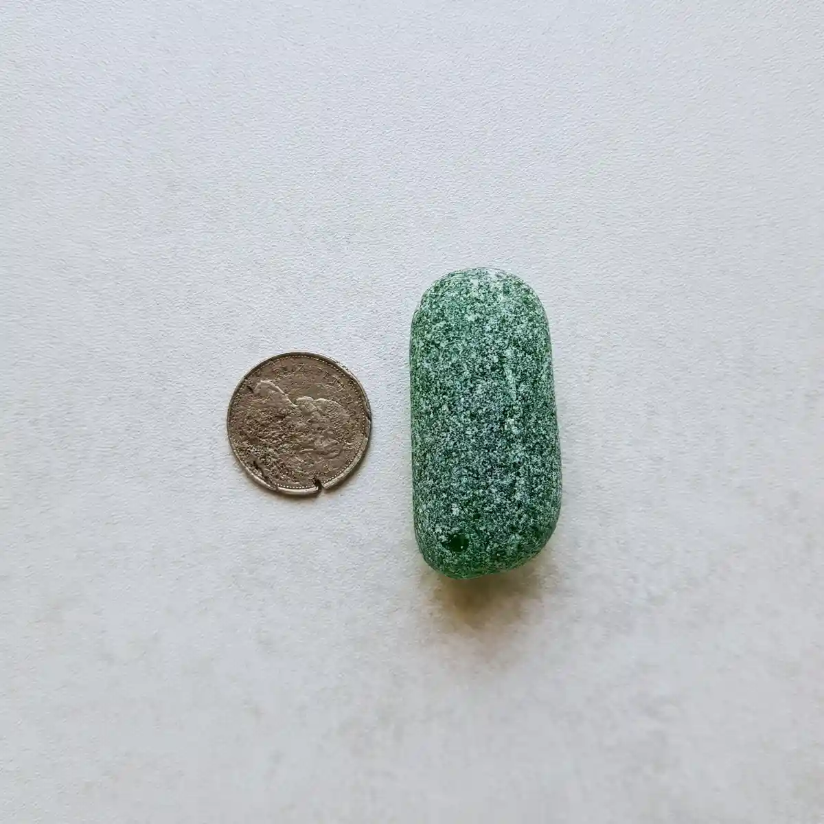 Gorgeous Large Deep Green Sea Glass -Japan Sea glass
