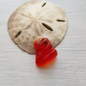 Gorgeous Rare Textured Red Sea Glass - Japan Sea glass