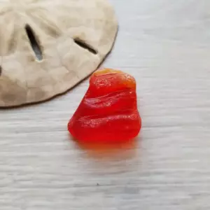 Gorgeous Rare Textured Red UV Sea Glass - Japan Sea glass
