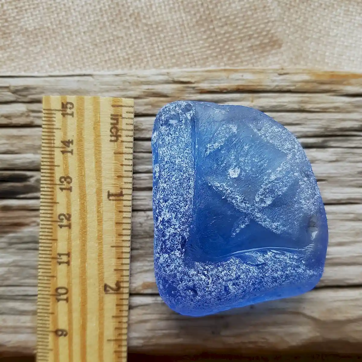 Gorgeous Huge Cornflower Blue Sea Glass - Japan Sea glass