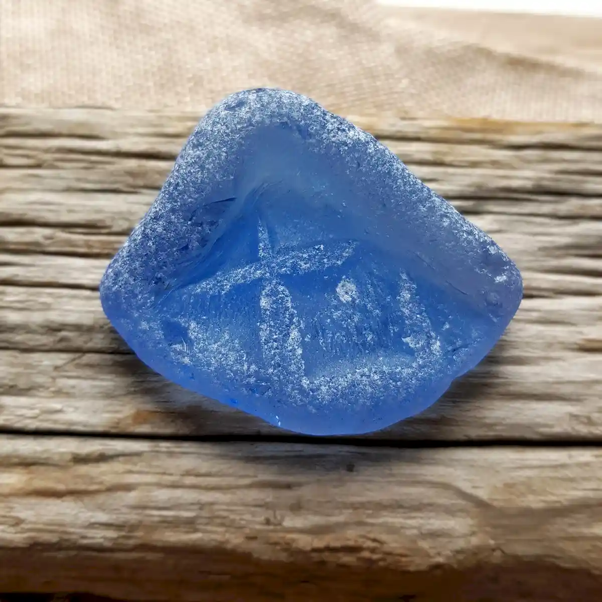 Gorgeous Huge Cornflower Blue Sea Glass - Japan Sea glass