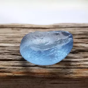 Genuine Cornflower Blue Bottom - Japan Sea glass