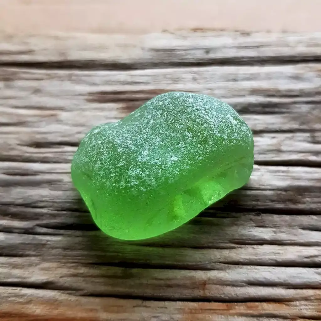 Real Lime green sea glass - Japan Sea glass