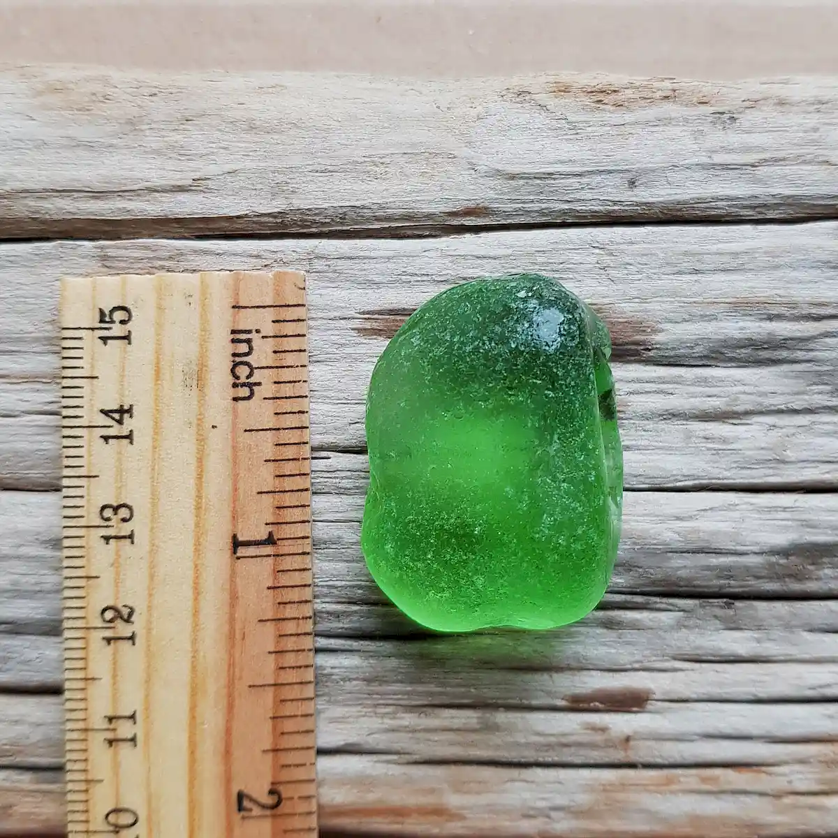 Lime green sea glass - Japan Sea glass