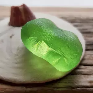 Lime green sea glass - Japan Sea glass
