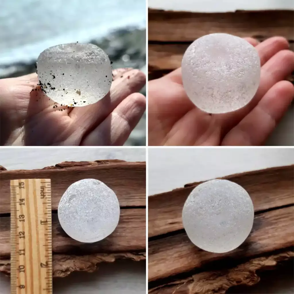Extra thick sea glass bottom