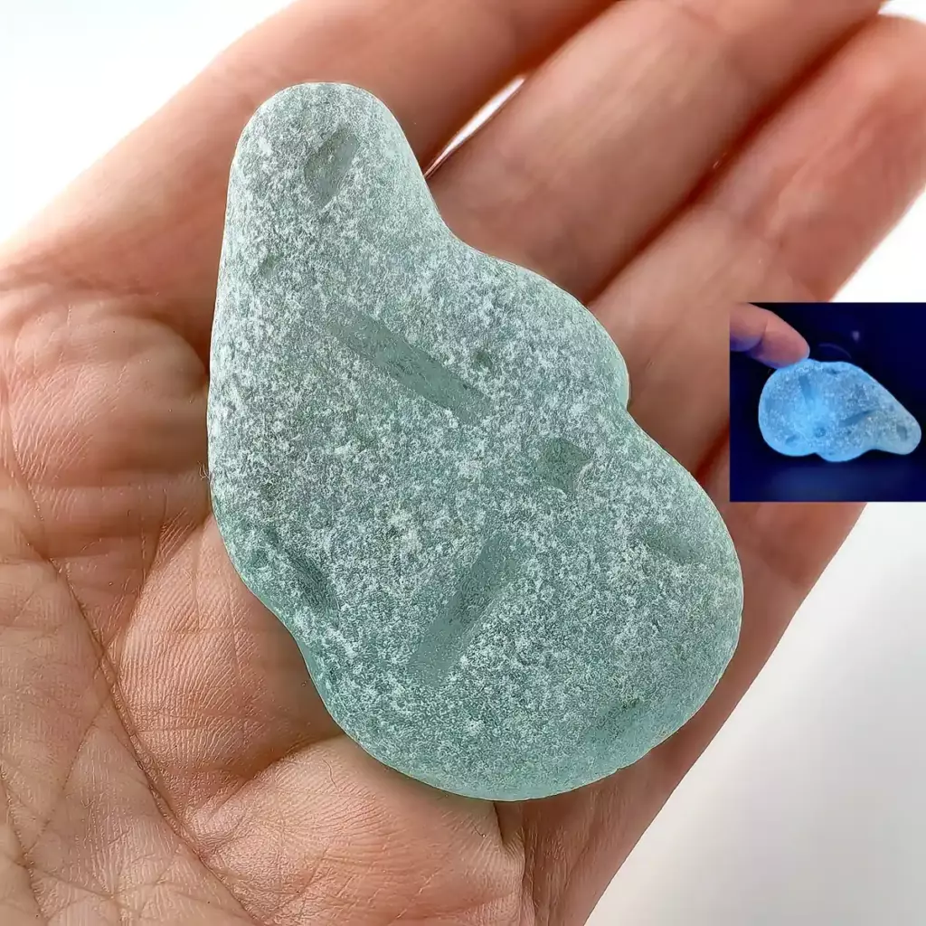 Sea Foam Patterned Sea Glass - Japan Sea glass