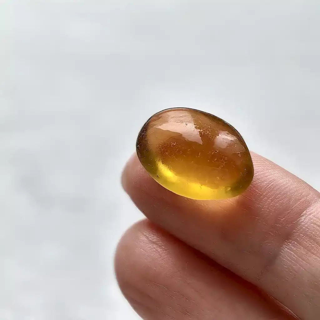 Small Honey Sea Glass Gem - Japan Sea glass