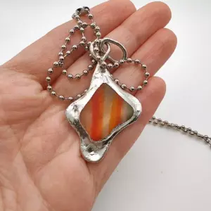 Artisan Multi Sea Glass Pendant Necklace