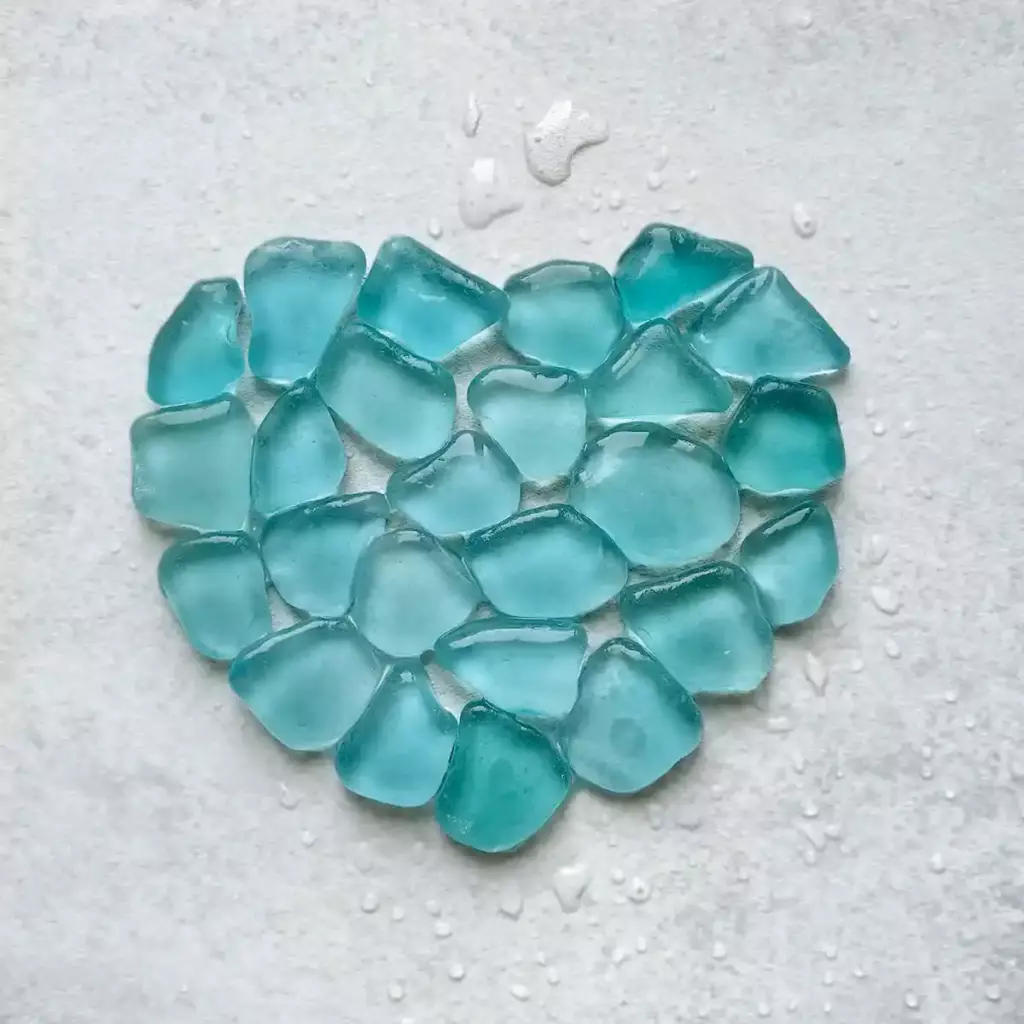 Jewelry Grade Aqua Blue Sea Glass-Japan