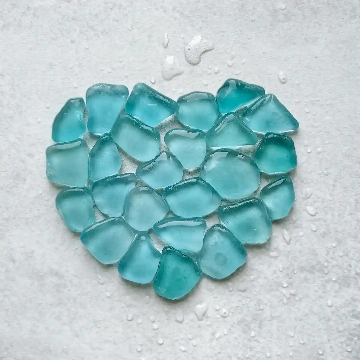Jewelry Grade Aqua Blue Sea Glass-Japan