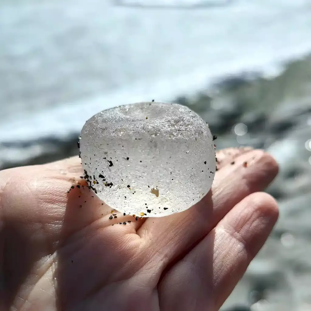 Extra thick sea glass bottom