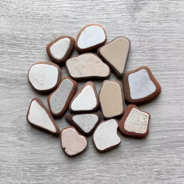 Genuine sea pottery set - Japan Sea Glass