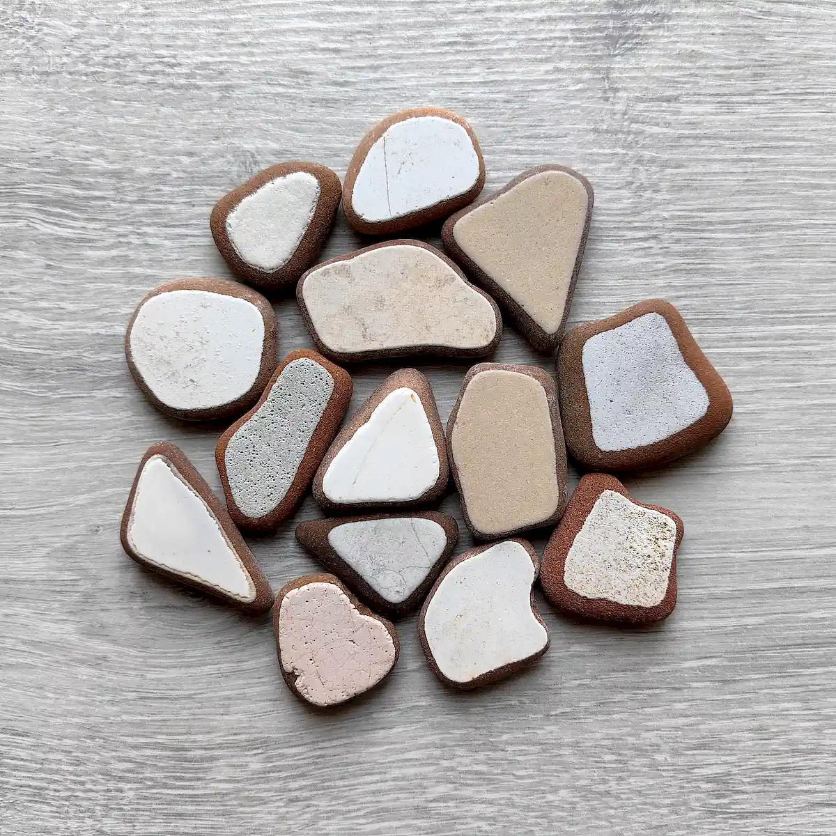 Genuine sea pottery set - Japan Sea Glass