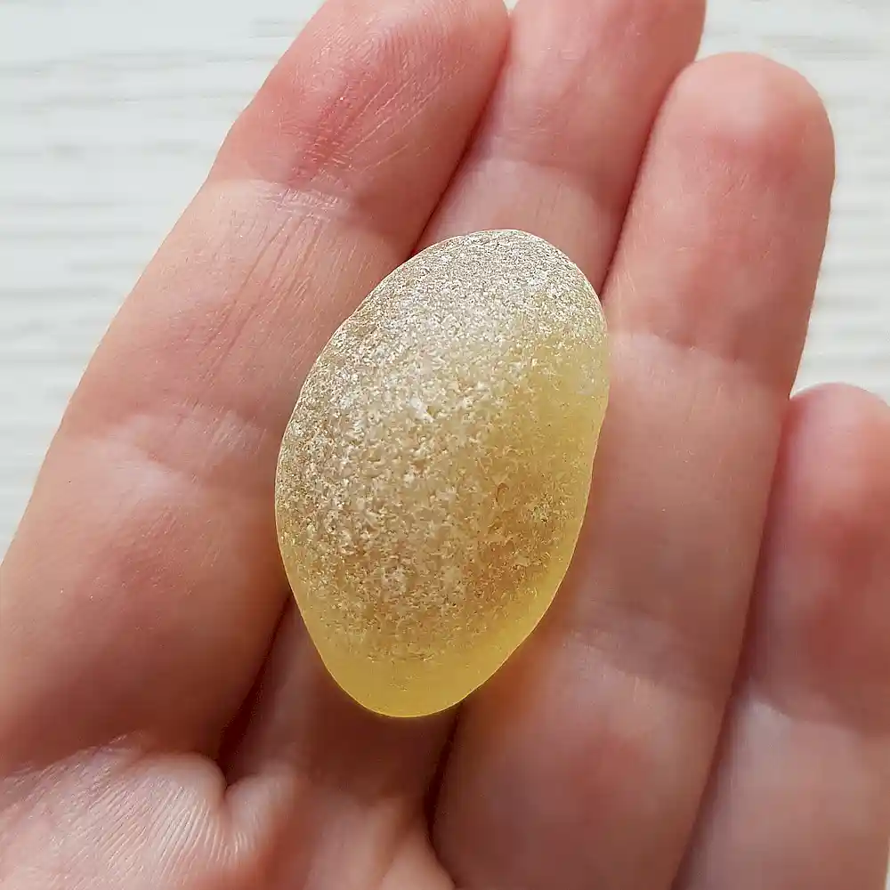 yellow sea glass candy