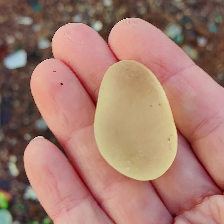yellow sea glass bubble