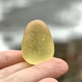 yellow sea glass gumdrop
