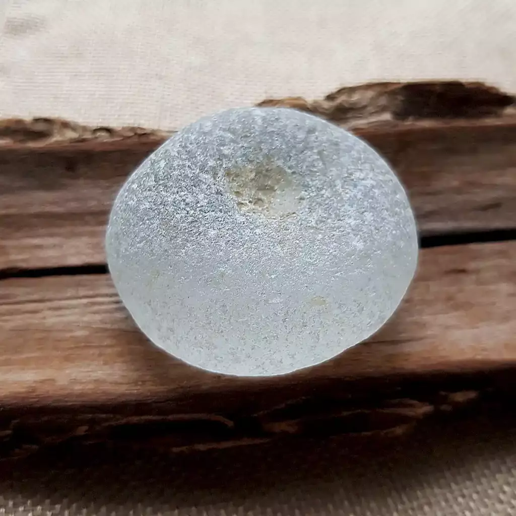 Large bottle bottom - Japan Sea glass