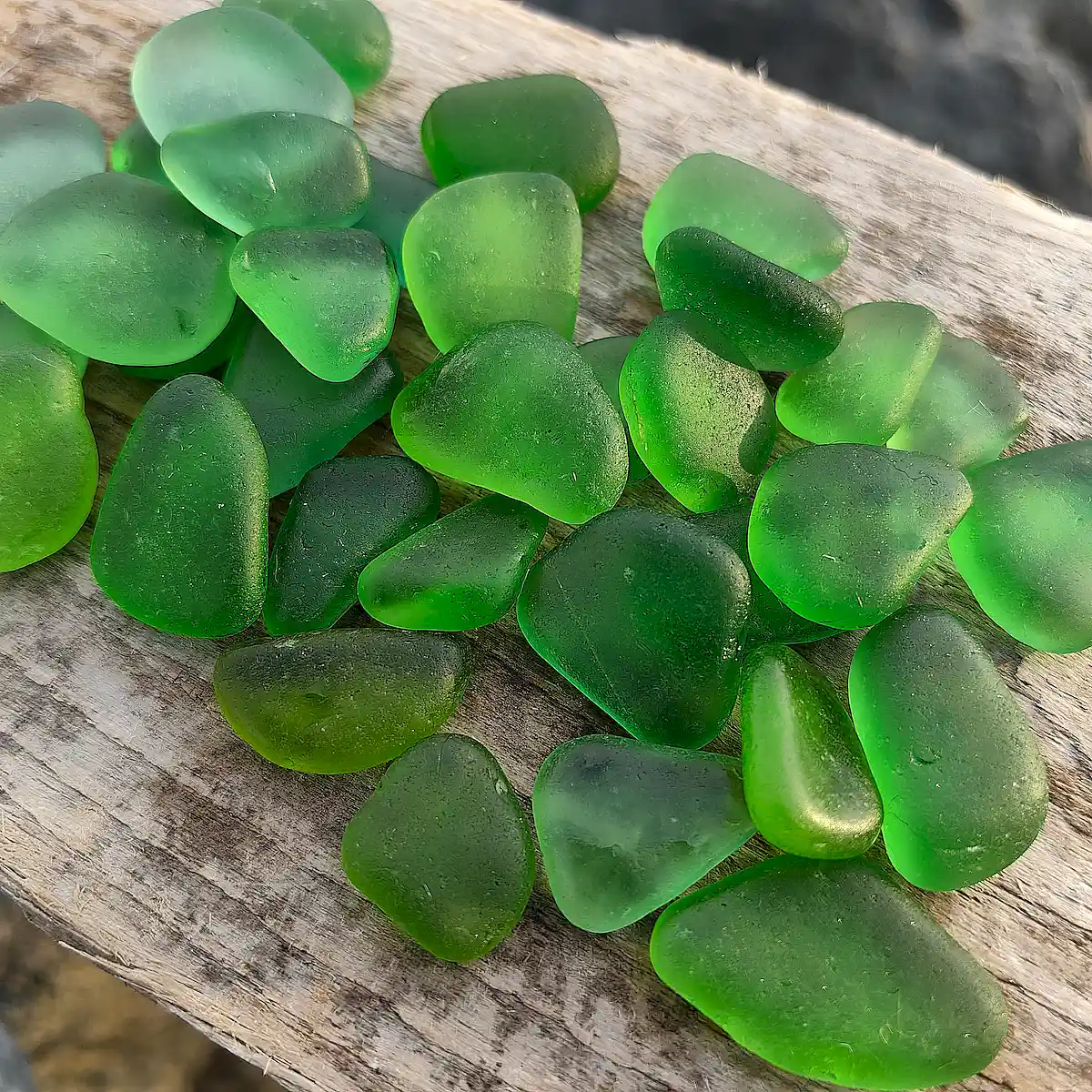 Beautiful Green Sea Glass for Jewelry - Japan Sea glass