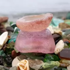 Extra rare Pink sea glass bottoms