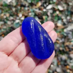 Large and frosty Russian Cobalt Blue Sea Glass - Japan Sea glass
