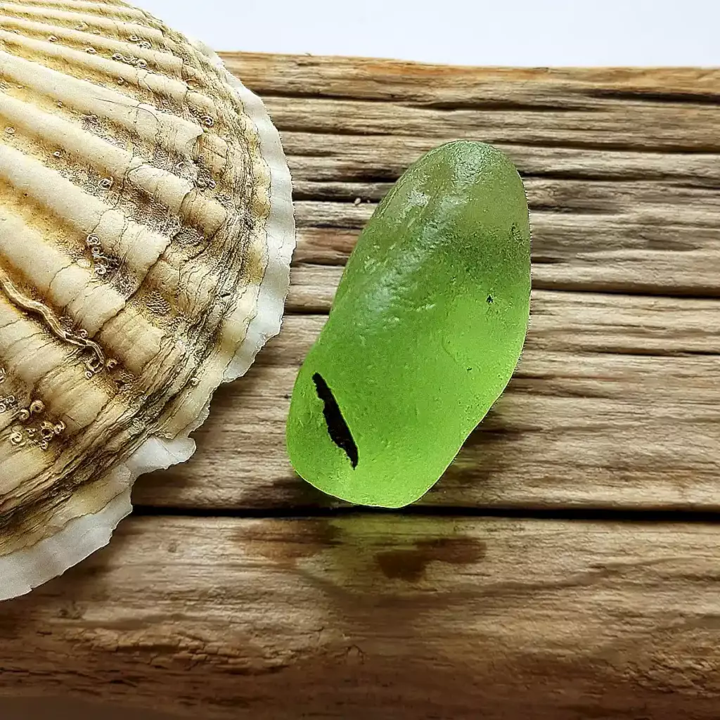 Lime Green Bonfire Sea Glass- Japan Sea glass
