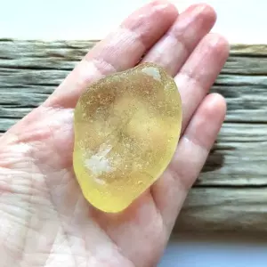 Large Yellow Sea Glass - Japan Sea glass