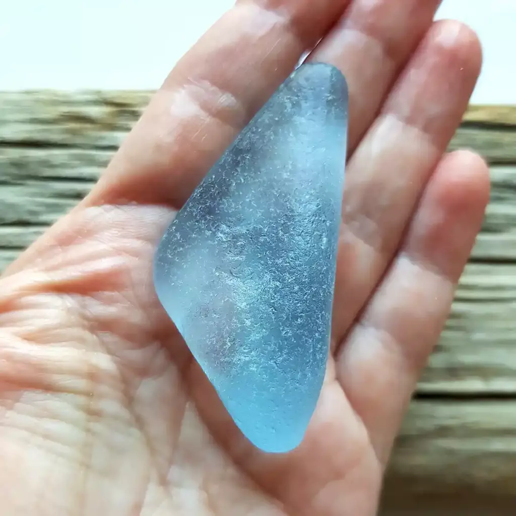 Extra Large Cornflower Blue Sea Glass
