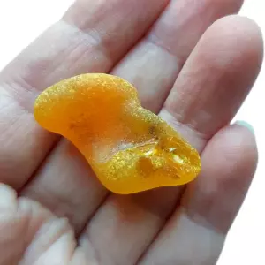 Bright Yellow Melted Sea Glass