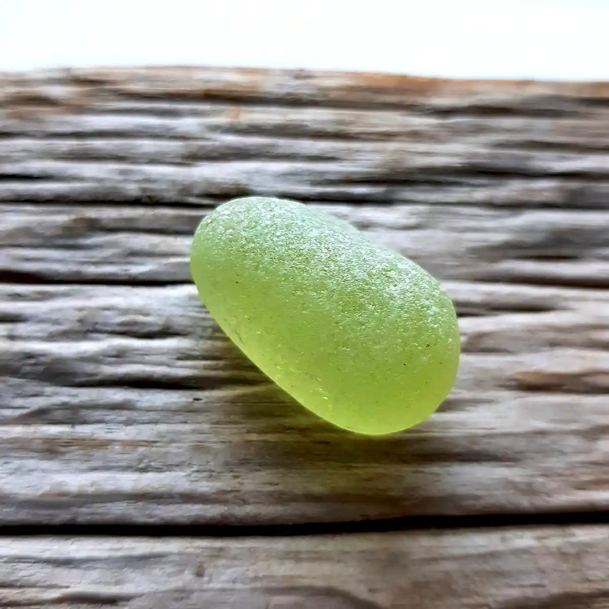 Beautiful Lime Yellow Sea Glass Bubble