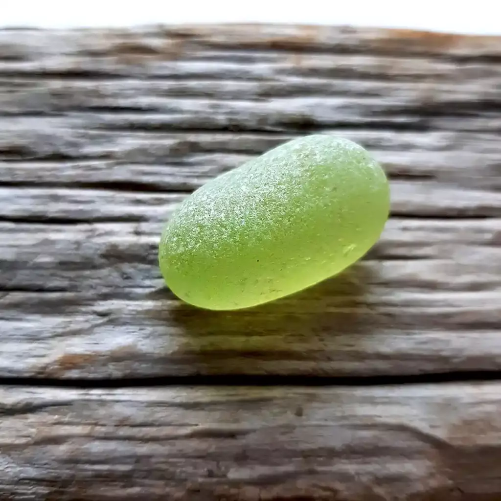 Beautiful Lime Yellow Sea Glass Bubble