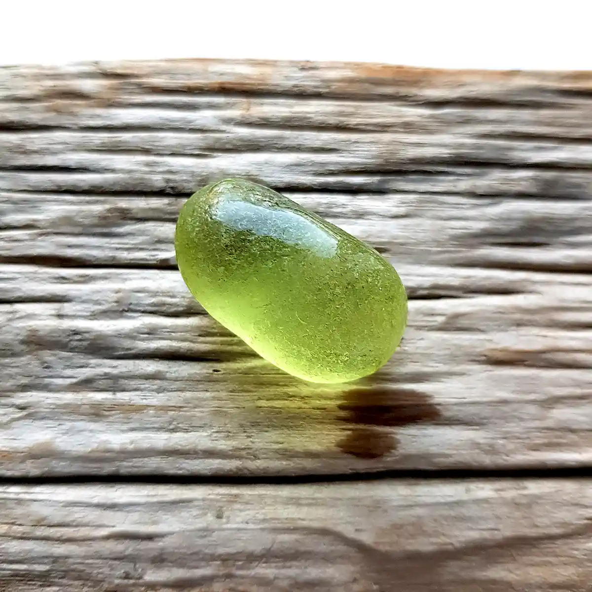 Beautiful Lime Yellow Sea Glass Bubble