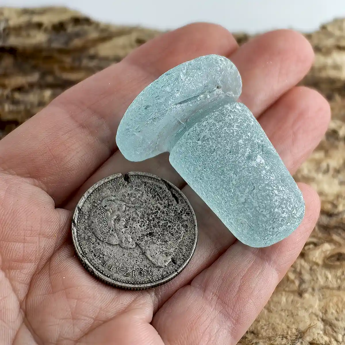 Sea Foam Bottle Stopper - japan Sea glass