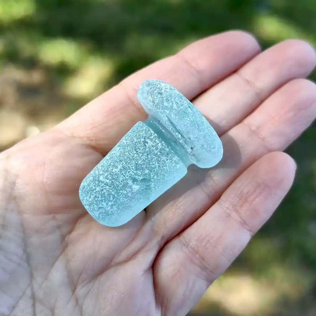Sea Foam Bottle Stopper - japan Sea glass
