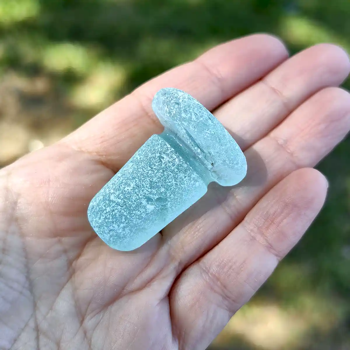 Sea Foam Bottle Stopper - japan Sea glass