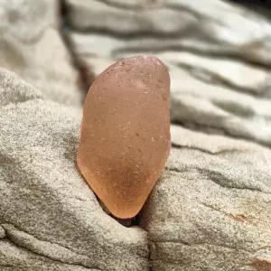 large rare peachy pink sea glass - Japan sea glass