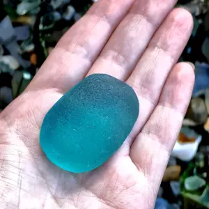 Turquoise sea glass nugget- Japan Sea glass