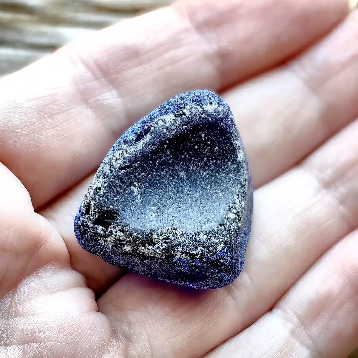 Multi-Layered Cobalt Blue Sea Glass