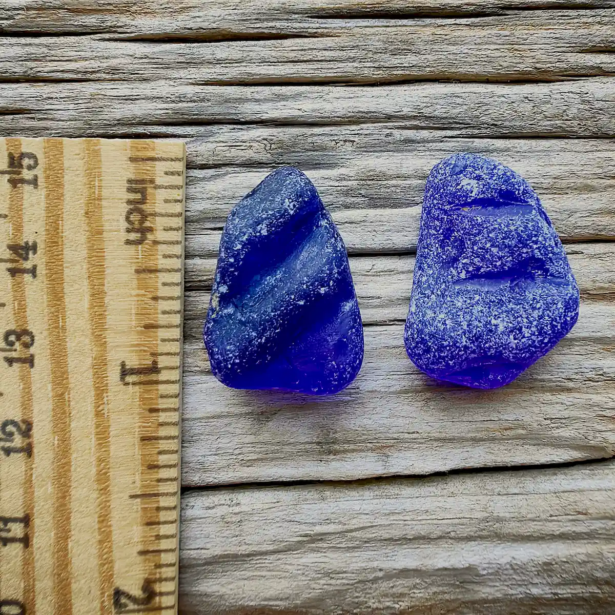 frosty cobalt blue fragments of  Ship Bow Lantern