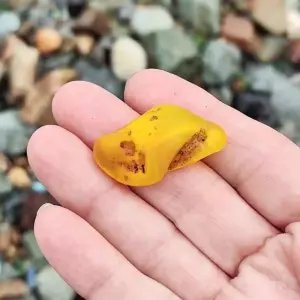 Bright Yellow Melted Sea Glass