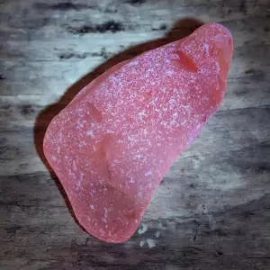 Vivid 365nm Fluorescence of Authentic Pink Sea Glass